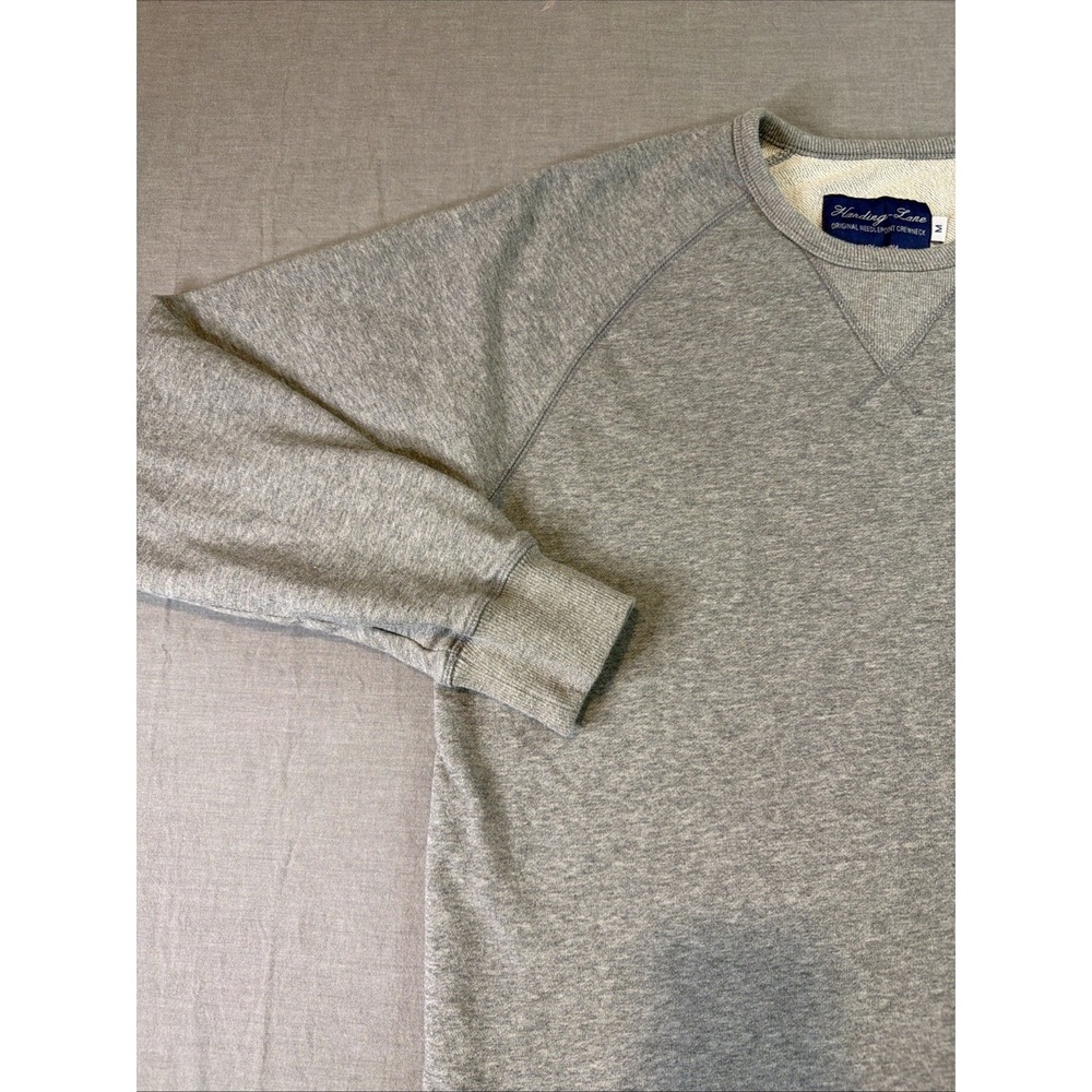 Harding-Lane Sweatshirt Mens Medium Gray Needlepoint Car Christmas Tree Holiday - Picture 3 of 9